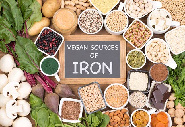 منابع غذایی حاوی آهن 