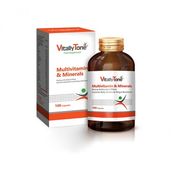 کپسول مولتی ویتامین و مینرال ویتالی تون 100 عددی | مولتی ویتامین همراه با جینسینگ